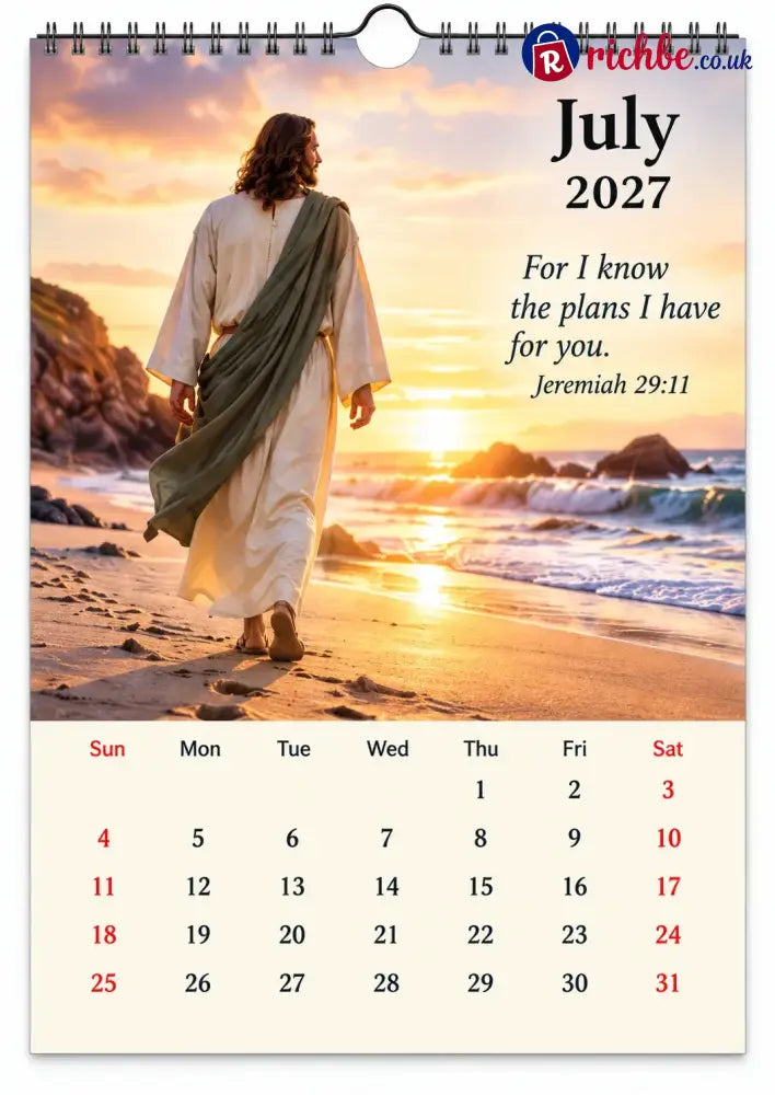 ✝️ 2027 Seasons of Faith Wall Calendar | 12 Months of Christian-Inspired Artwork Peaceful Countryside Scenes & Shepherd