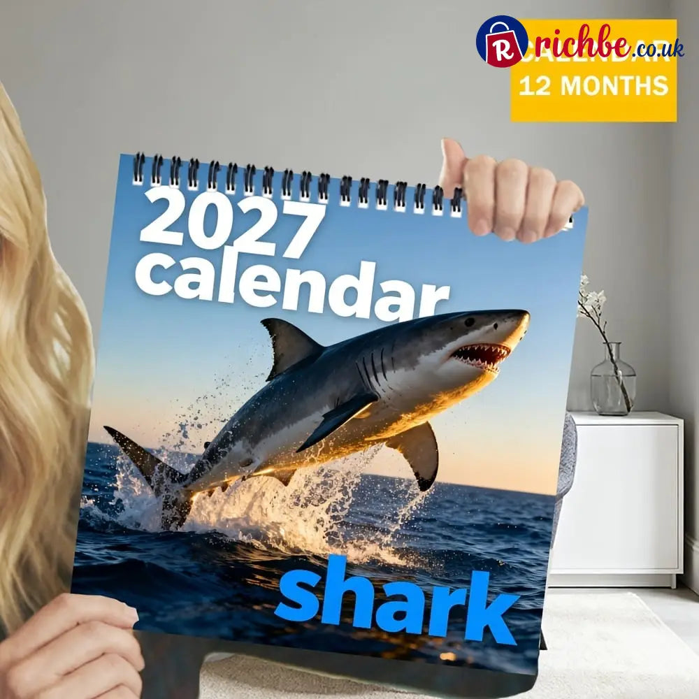 🦈2027 Sharks Wall Calendar – 12 Months of Incredible Sharks & Ocean Adventures - 2027 CALENDAR