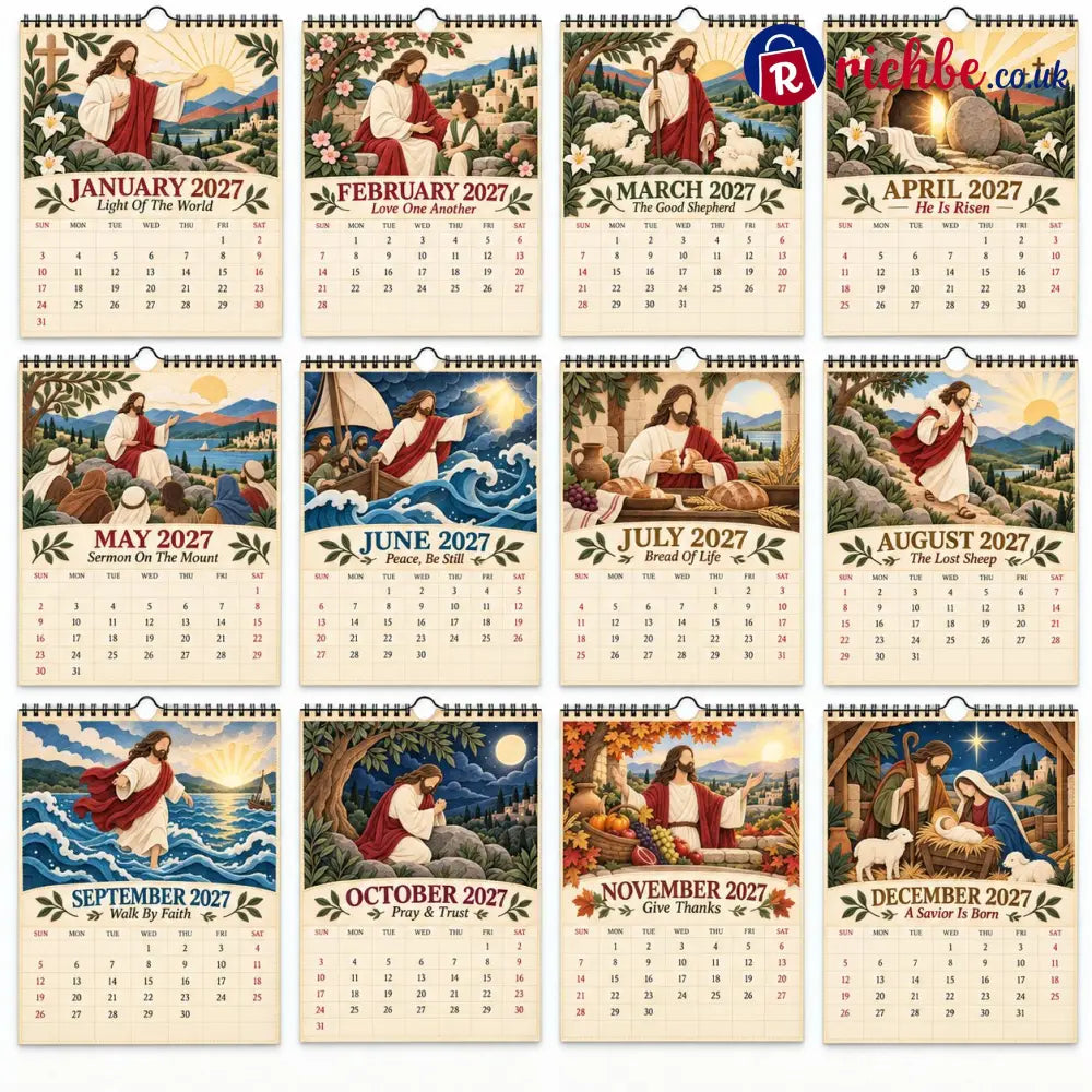 ✝️ 2027 Walking With Jesus Wall Calendar - All Collections