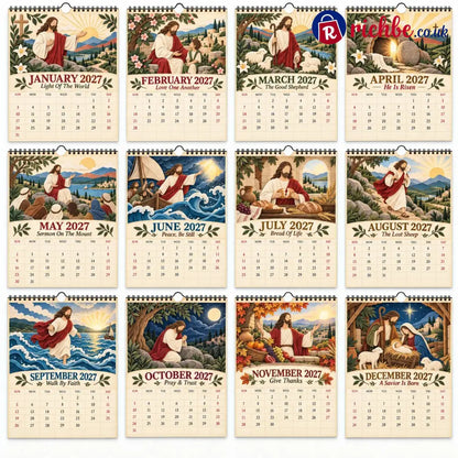 ✝️ 2027 Walking With Jesus Wall Calendar - All Collections