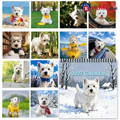 🐶 2027 West Highland White Terrier Calendar – 12 Months of Charming Dog Portraits & Happy Moments - 2027 CALENDAR📅