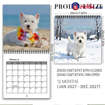 🐶 2027 West Highland White Terrier Calendar – 12 Months of Charming Dog Portraits & Happy Moments - 2027 CALENDAR📅