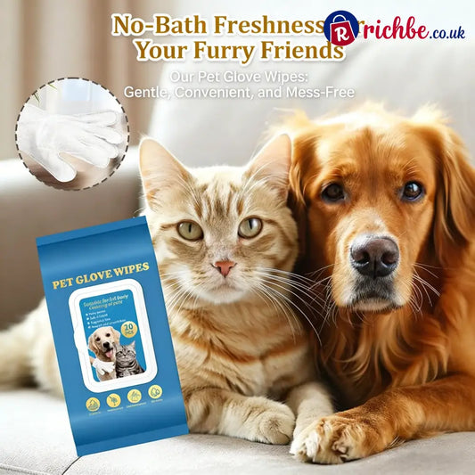 20Pcs Deodorizing Pet Glove Wipes