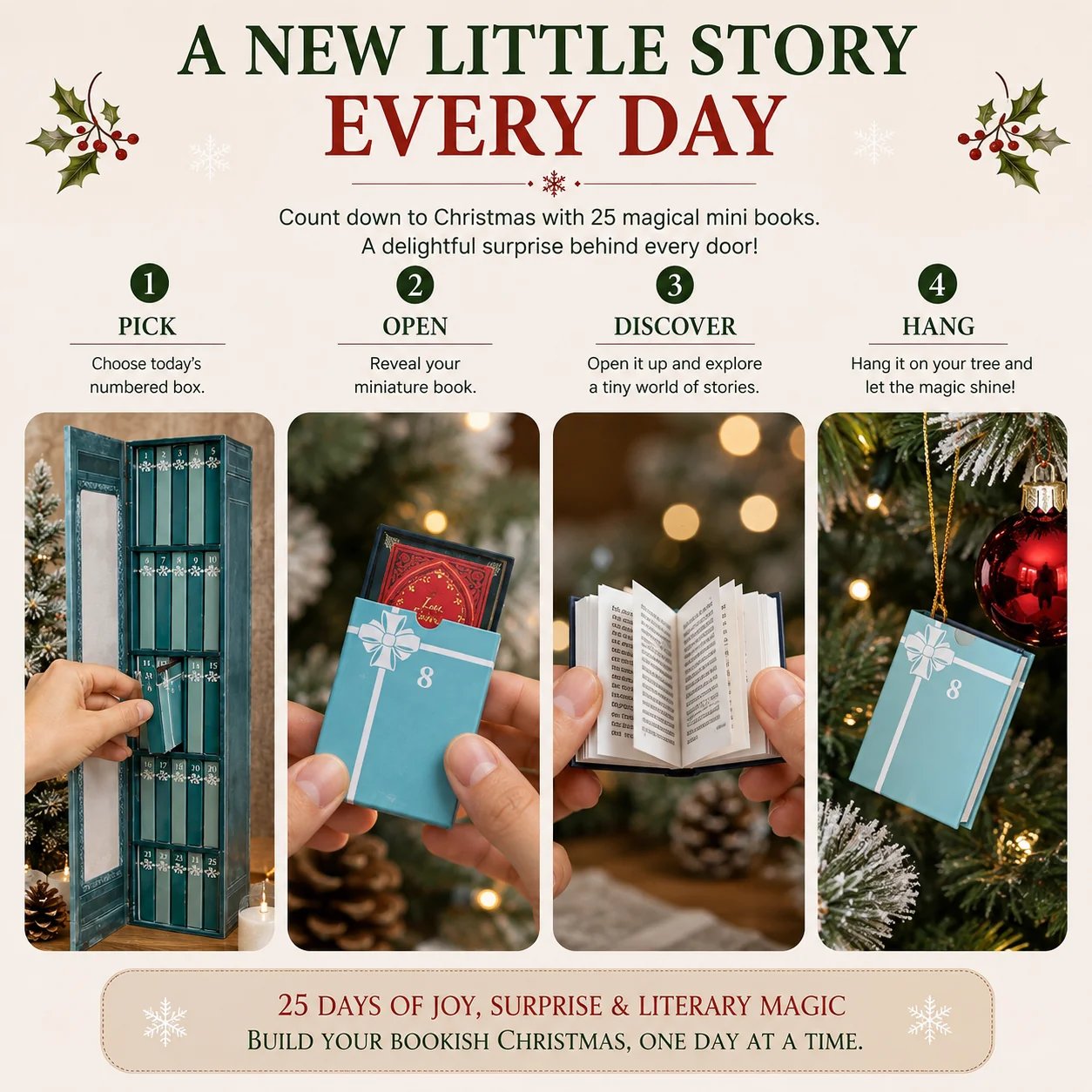 📚 25-Day Mini Book Advent Calendar – A Book Lover's Christmas Countdown