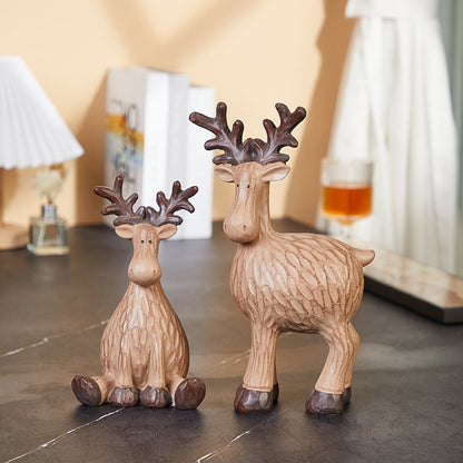 🦌Rustic Farmhouse Reindeer Figurine