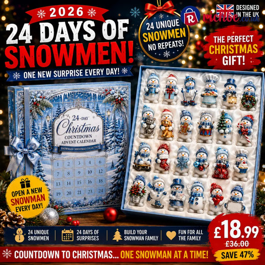 ✨24-Day Christmas Countdown Advent Calendar – Snowman Christmas Series☃️
