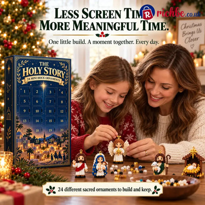 ⏳ Last Day 49% OFF – ✝️ 24-Day Holy Story Mini Brick Advent Calendar | 24 Faith-Inspired Christmas Ornament Builds 🎄