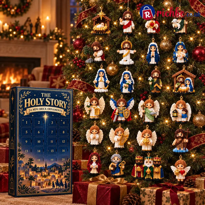 ⏳ Last Day 49% OFF – ✝️ 24-Day Holy Story Mini Brick Advent Calendar | 24 Faith-Inspired Christmas Ornament Builds 🎄
