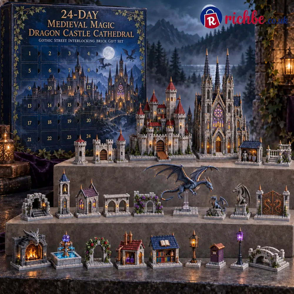 🐉24-day Medieval Magic Dragon Castle Cathedral Advent Calendar - Dargon