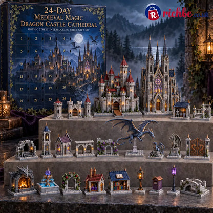 🐉24-day Medieval Magic Dragon Castle Cathedral Advent Calendar - Dargon