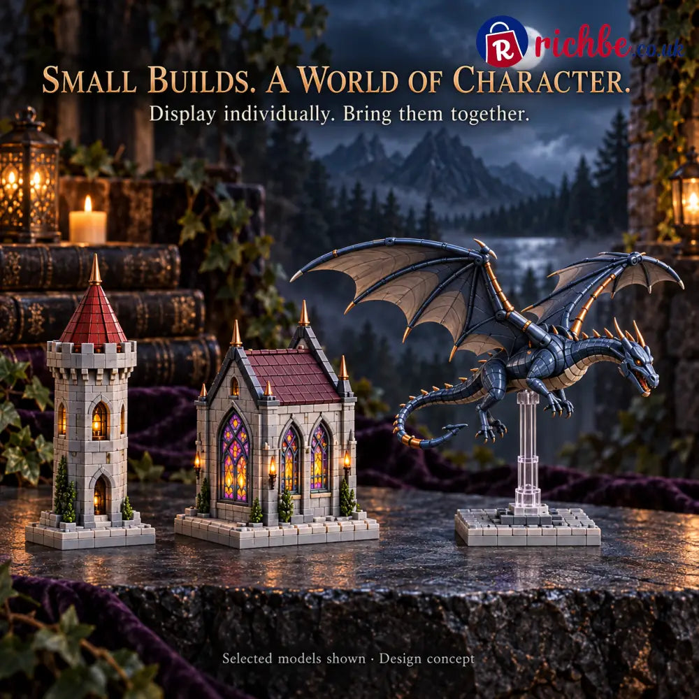 🐉24-day Medieval Magic Dragon Castle Cathedral Advent Calendar - Dargon