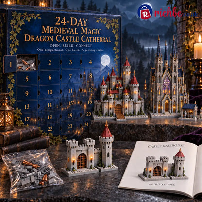🐉24-day Medieval Magic Dragon Castle Cathedral Advent Calendar - Dargon