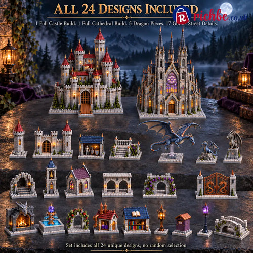 🐉24-day Medieval Magic Dragon Castle Cathedral Advent Calendar - Dargon