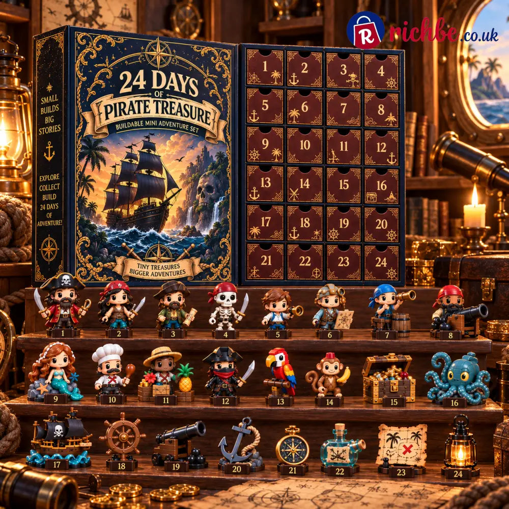 🏴‍☠️ 24-Day Pirate Treasure Mini Adventure Advent Calendar Build Discover & Display 24 Original Ocean Surprises