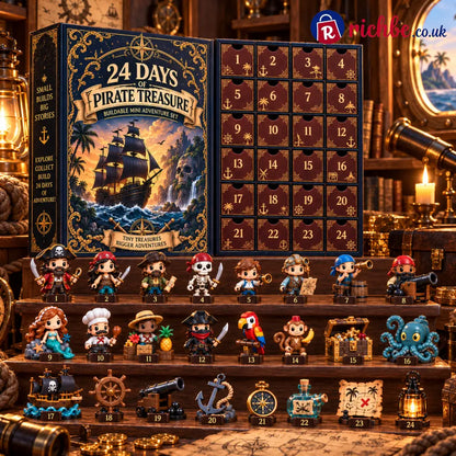 🏴‍☠️ 24-Day Pirate Treasure Mini Adventure Advent Calendar Build Discover & Display 24 Original Ocean Surprises