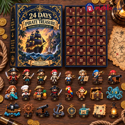 🏴‍☠️ 24-Day Pirate Treasure Mini Adventure Advent Calendar Build Discover & Display 24 Original Ocean Surprises