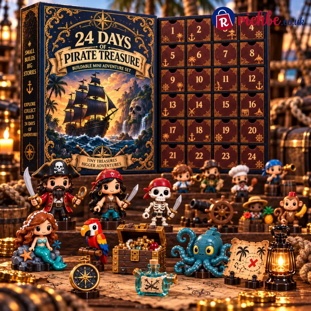 🏴‍☠️ 24-Day Pirate Treasure Mini Adventure Advent Calendar Build Discover & Display 24 Original Ocean Surprises