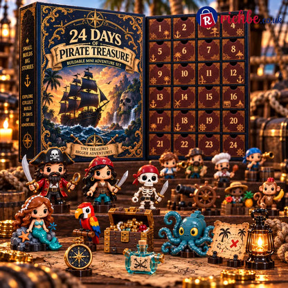 🏴‍☠️ 24-Day Pirate Treasure Mini Adventure Advent Calendar Build Discover & Display 24 Original Ocean Surprises