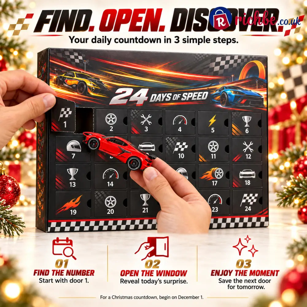 🏎️ 24-Day Racing Advent Calendar, Daily Surprises for Car Lovers