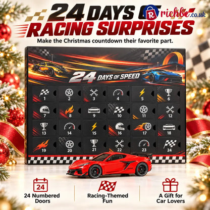 🏎️ 24-Day Racing Advent Calendar, Daily Surprises for Car Lovers