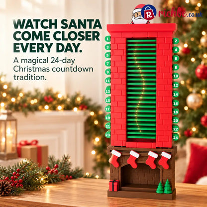 🎅 24-Day Santa Chimney Christmas Countdown Calendar – Interactive Reusable Holiday Decor