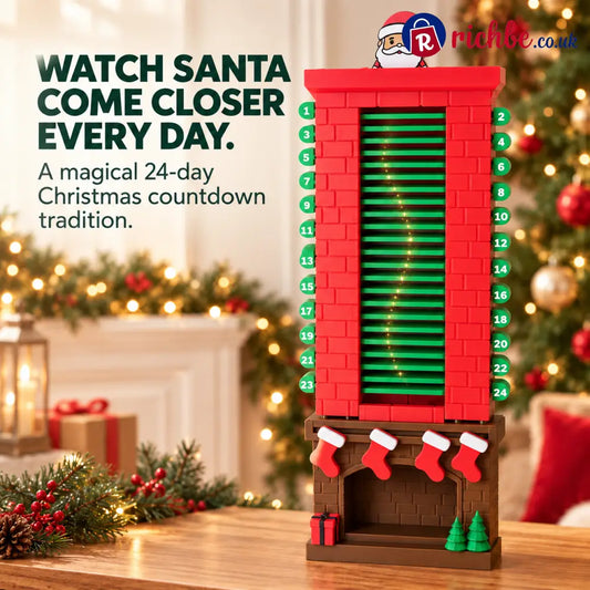 🎅 24-Day Santa Chimney Christmas Countdown Calendar – Interactive Reusable Holiday Decor