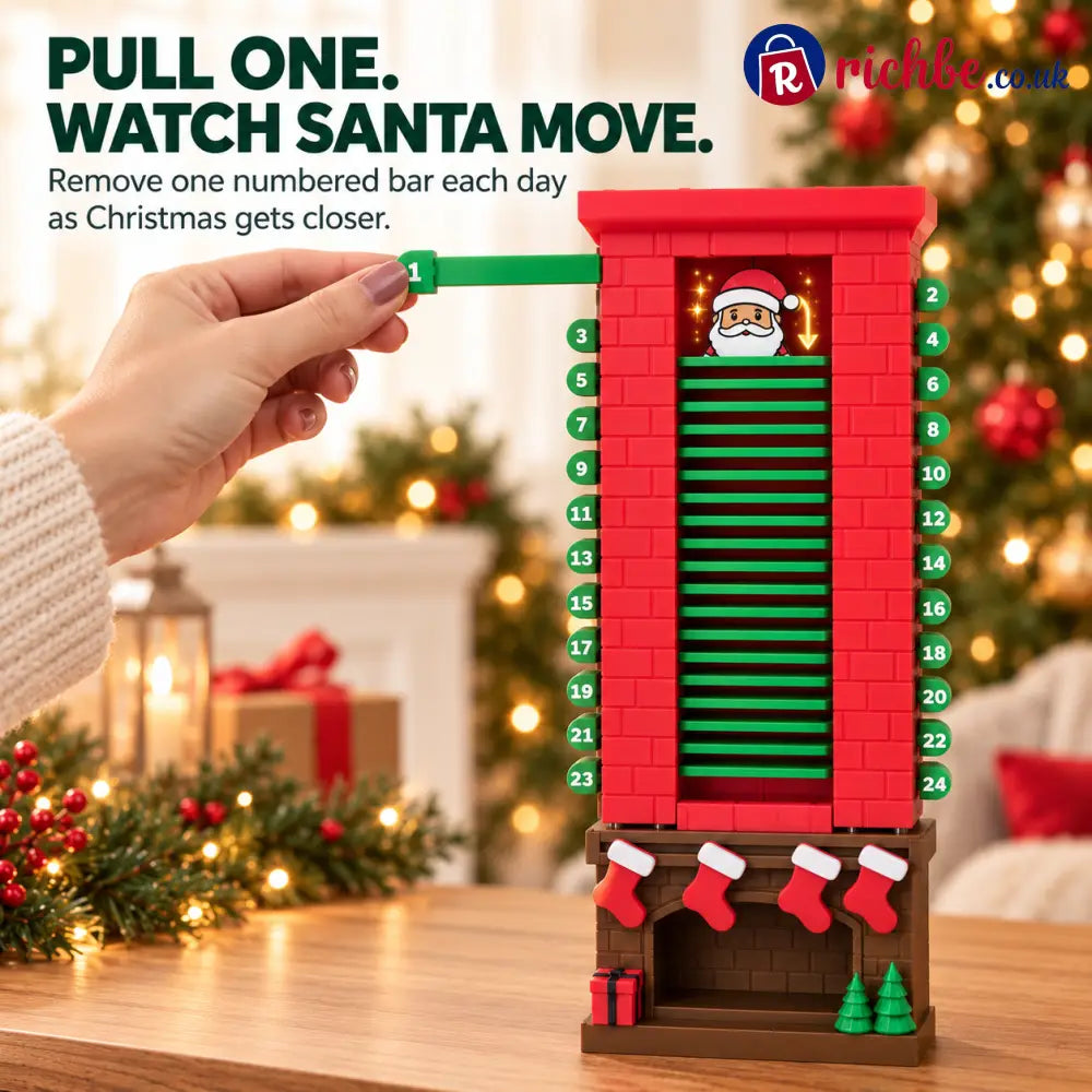 🎅 24-Day Santa Chimney Christmas Countdown Calendar – Interactive Reusable Holiday Decor