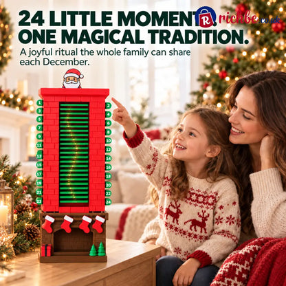 🎅 24-Day Santa Chimney Christmas Countdown Calendar – Interactive Reusable Holiday Decor