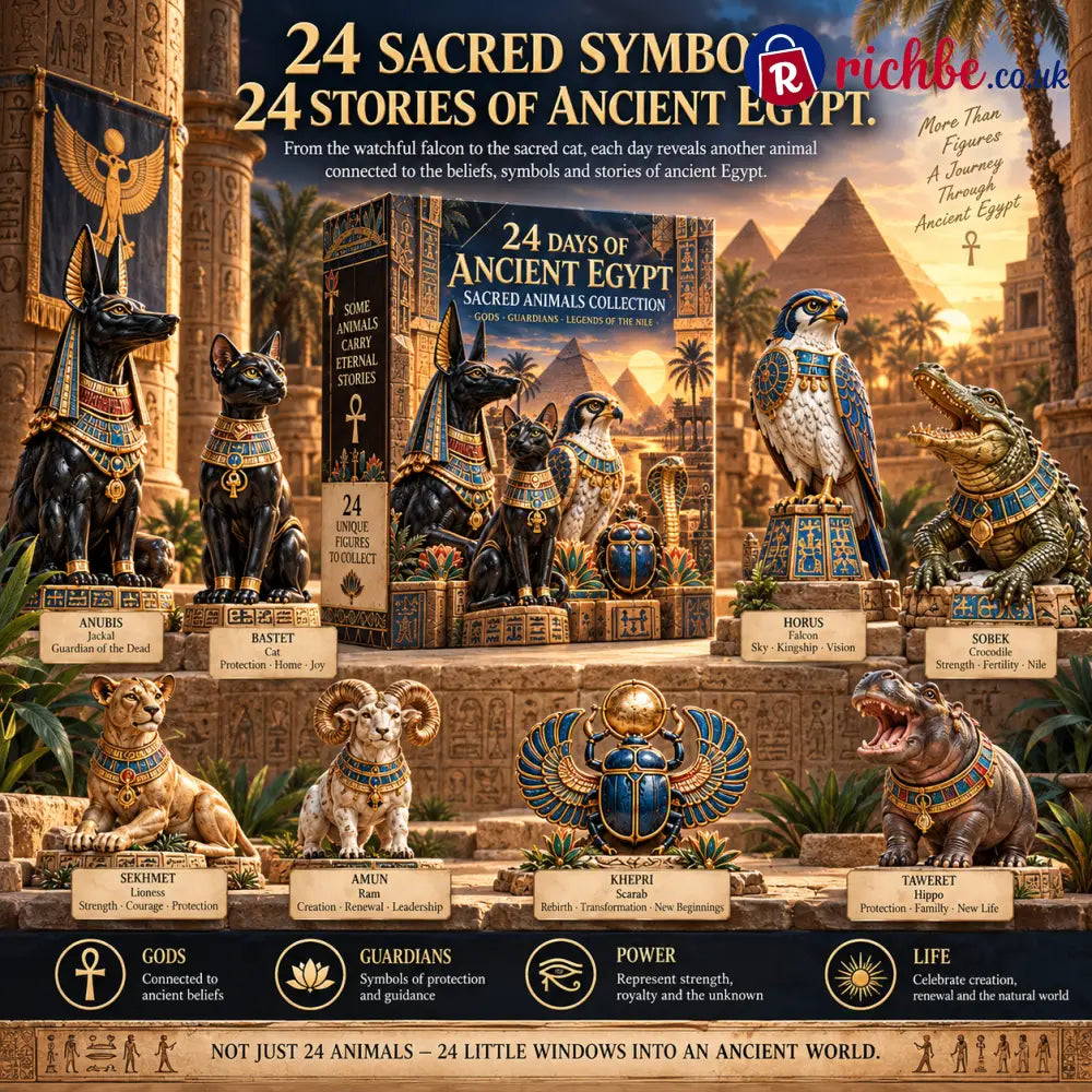 🐈‍⬛🏺24 Days of Ancient Egypt – Sacred Animals & Guardians Collection ✨