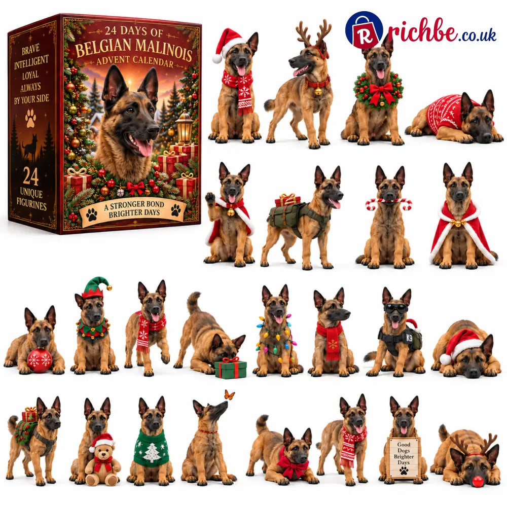 24 Days of Belgian Malinois Joy, 24 Unique Collectible Figurines