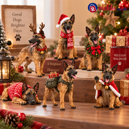 24 Days of Belgian Malinois Joy, 24 Unique Collectible Figurines