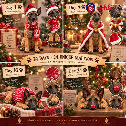 24 Days of Belgian Malinois Joy, 24 Unique Collectible Figurines