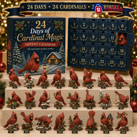 🐦 24 Days of Cardinal Magic Advent Calendar – 24 Collectible Christmas Cardinal Surprises