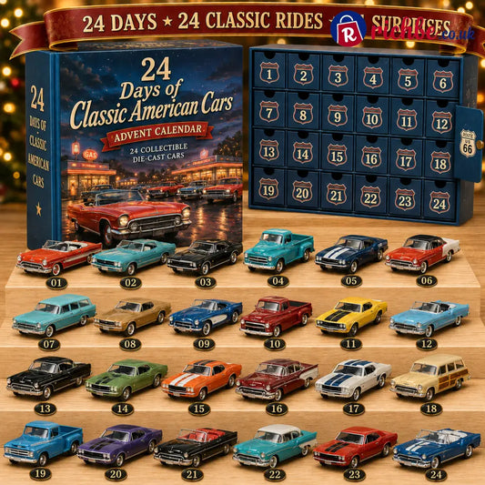 🏎️ 24 Days of Classic American Cars Advent Calendar – 24 Vintage Ride Collectibles for Car Lovers