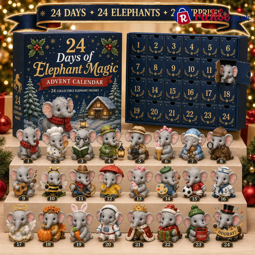 🐘 24 Days of Elephant Magic™ Advent Calendar – 24 Collectible Christmas Elephant Surprises