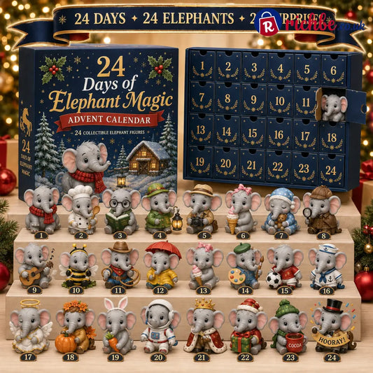 🐘 24 Days of Elephant Magic™ Advent Calendar – 24 Collectible Christmas Elephant Surprises