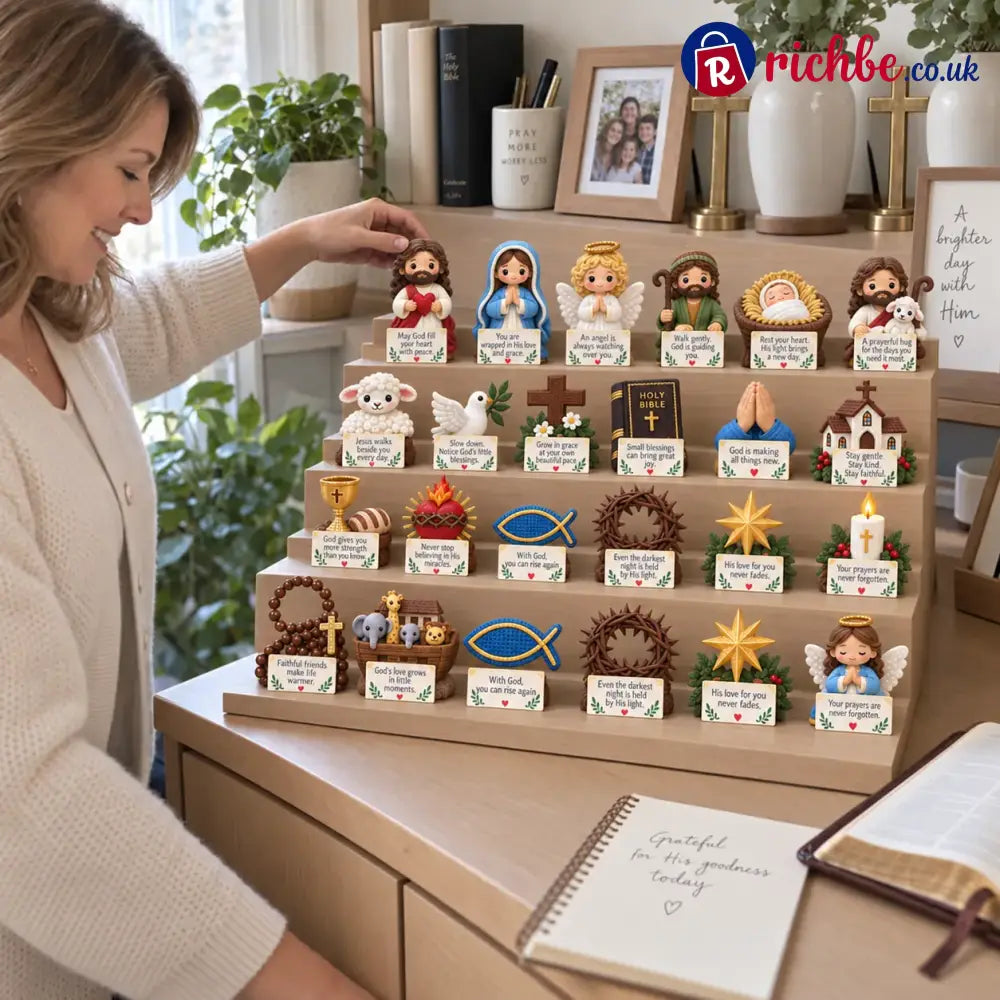 ✝️ 24 Days of Faith-Filled Advent Calendar | 24 Unique Hand-Painted Christian Keepsakes with Matching Encouragement