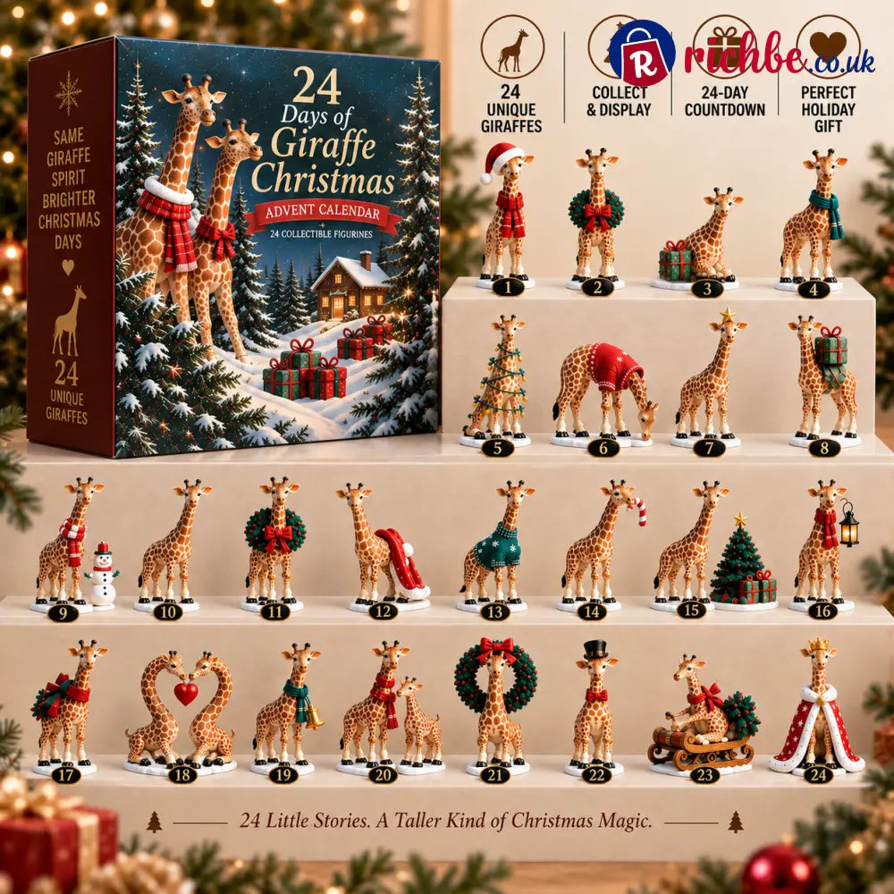 🦒🦒 24 Days of Giraffe Christmas, 24 Unique Holiday Characters