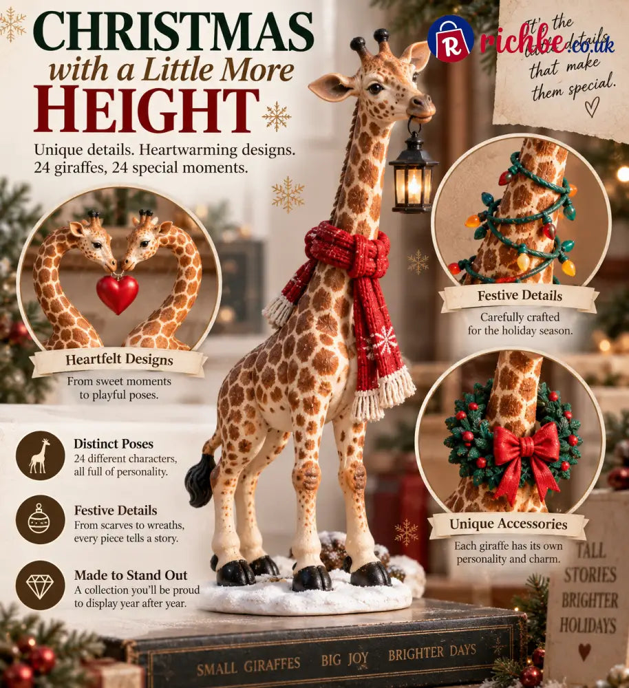 🦒🦒 24 Days of Giraffe Christmas, 24 Unique Holiday Characters