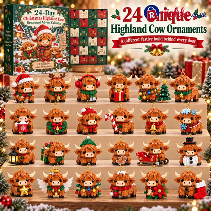 🐮🎄24 Days of Highland Cheer – Christmas Highland Cow Advent Calendar with 24 Mini Toys