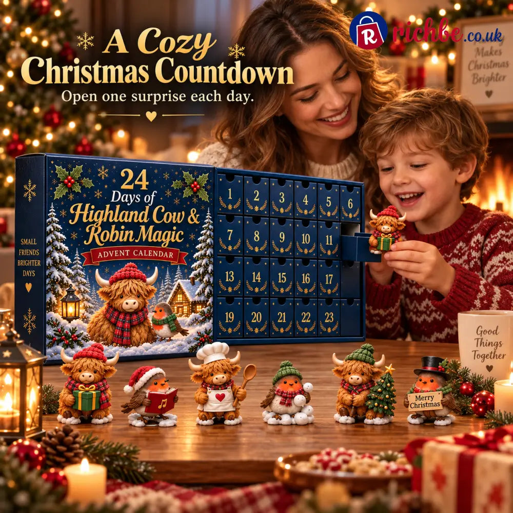 🎄 24 Days of Highland Cow & Robin Magic Advent Calendar