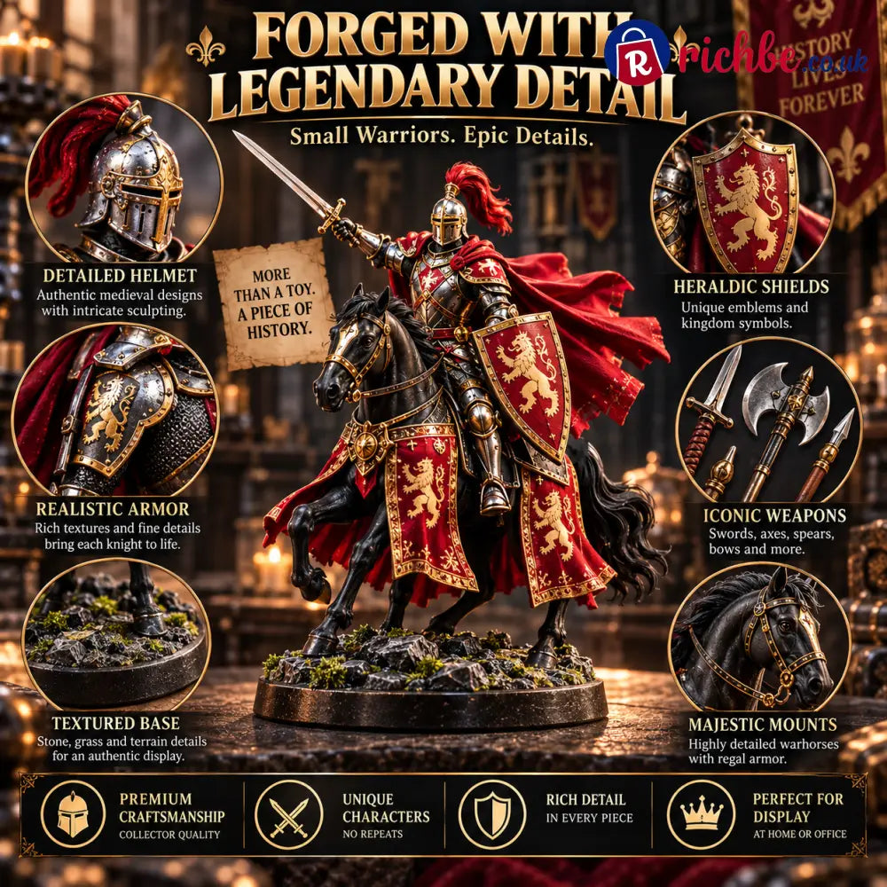 ⚔️ 24 Days of Medieval Legends – 24 Unique Knight Collectible Figures 🏰