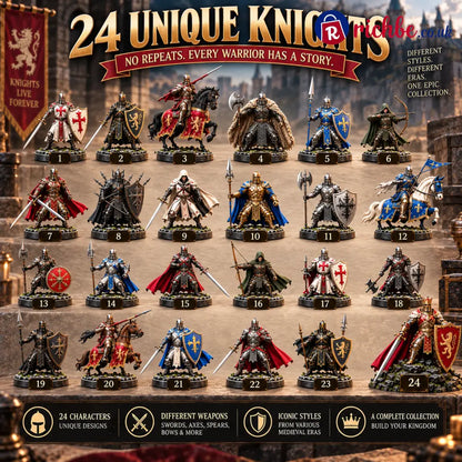 ⚔️ 24 Days of Medieval Legends – 24 Unique Knight Collectible Figures 🏰