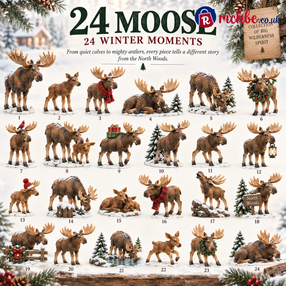 🌲24 Days of Moose – 24-Piece North Woods Christmas Collection