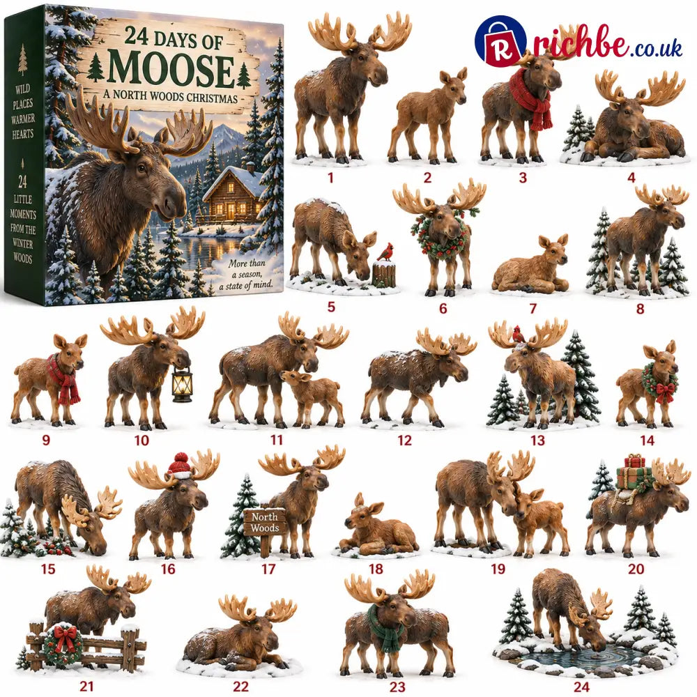 🌲24 Days of Moose – 24-Piece North Woods Christmas Collection