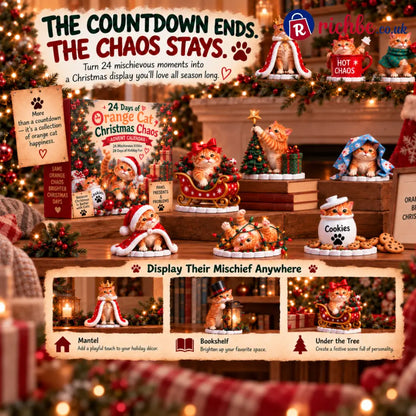 🐾 24 Days of Orange Cat Christmas Chaos, 24 Mischievous Kitties