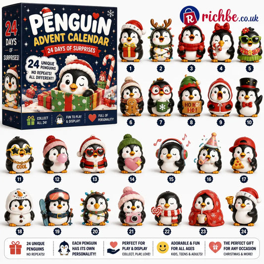 🐧 24 Days of Penguin Surprises Advent Calendar – 24 Unique Penguins, 3 Fun Editions