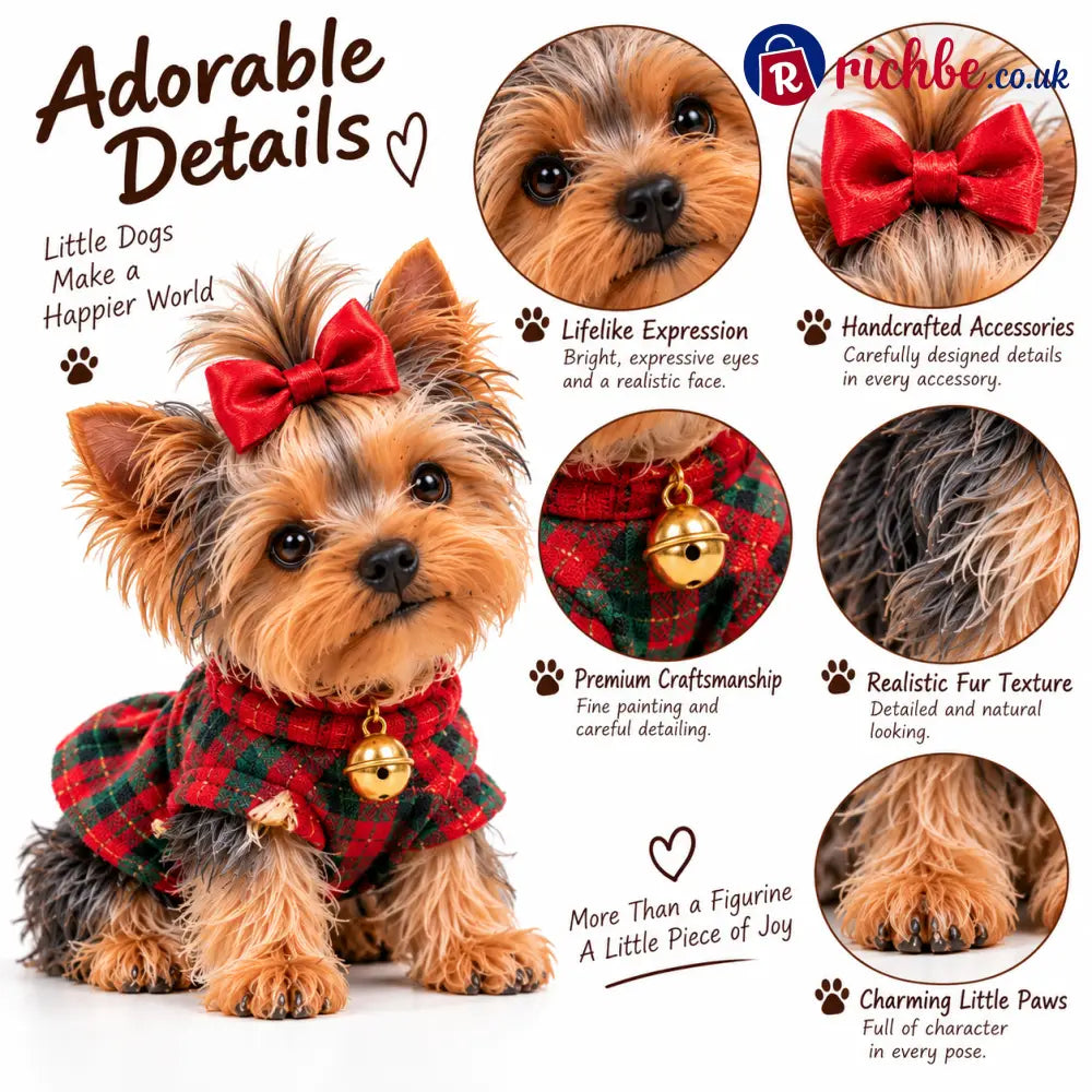 24 Days of Yorkshire Terrier – 24 Unique Yorkie Figurines | Christmas Collectible Gift Set