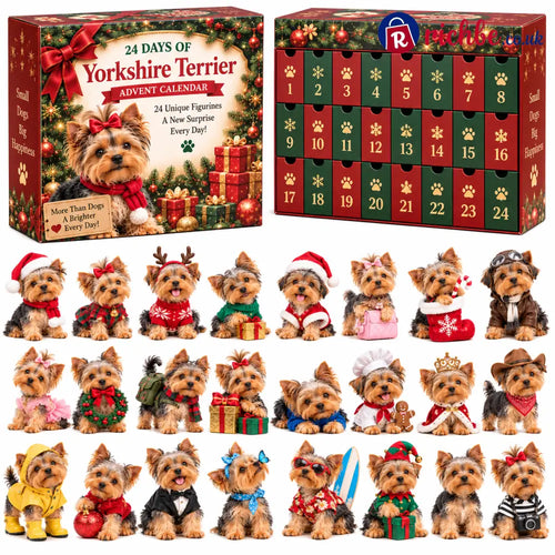 24 Days of Yorkshire Terrier – 24 Unique Yorkie Figurines | Christmas Collectible Gift Set
