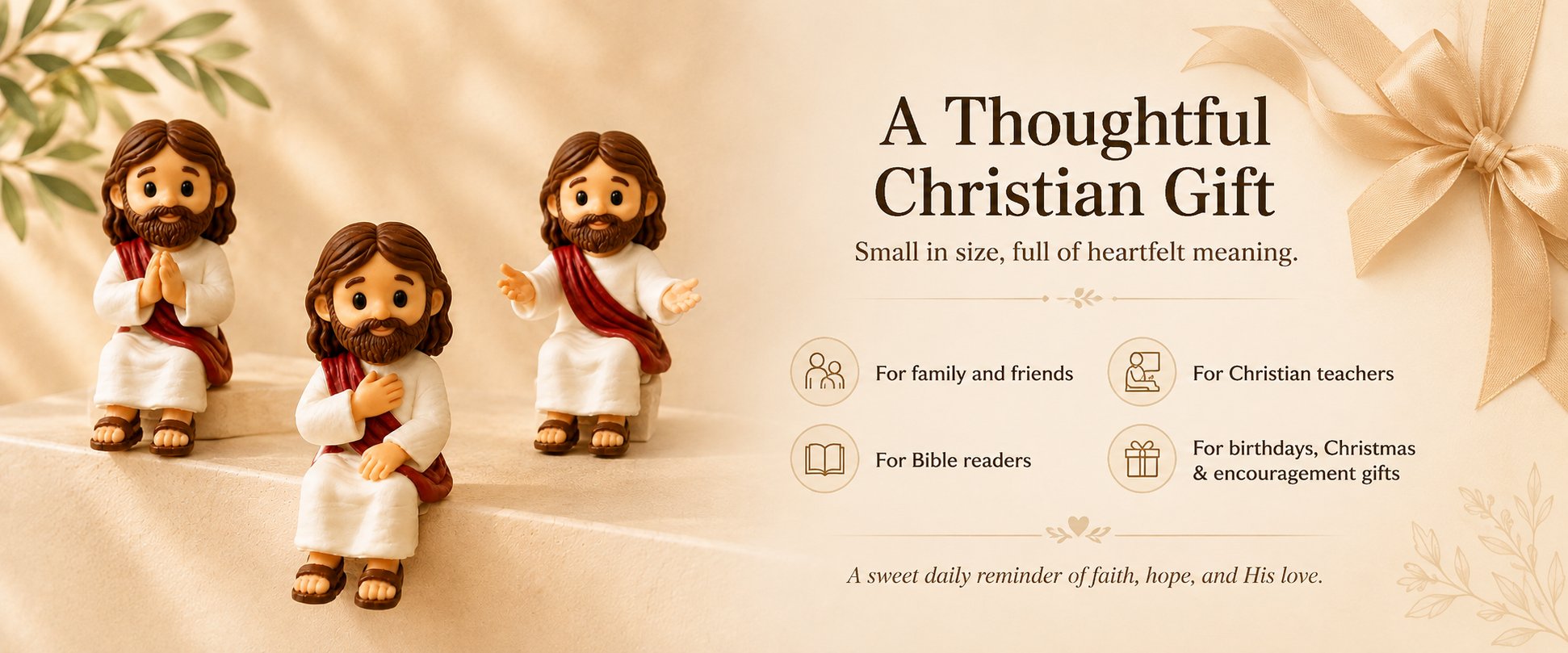 ✝️🙏 Jesus Shelf Sitter Figurines – 5 Meaningful Poses ❤️ Christian Faith Desk & Shelf Décor 🎁